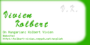 vivien kolbert business card